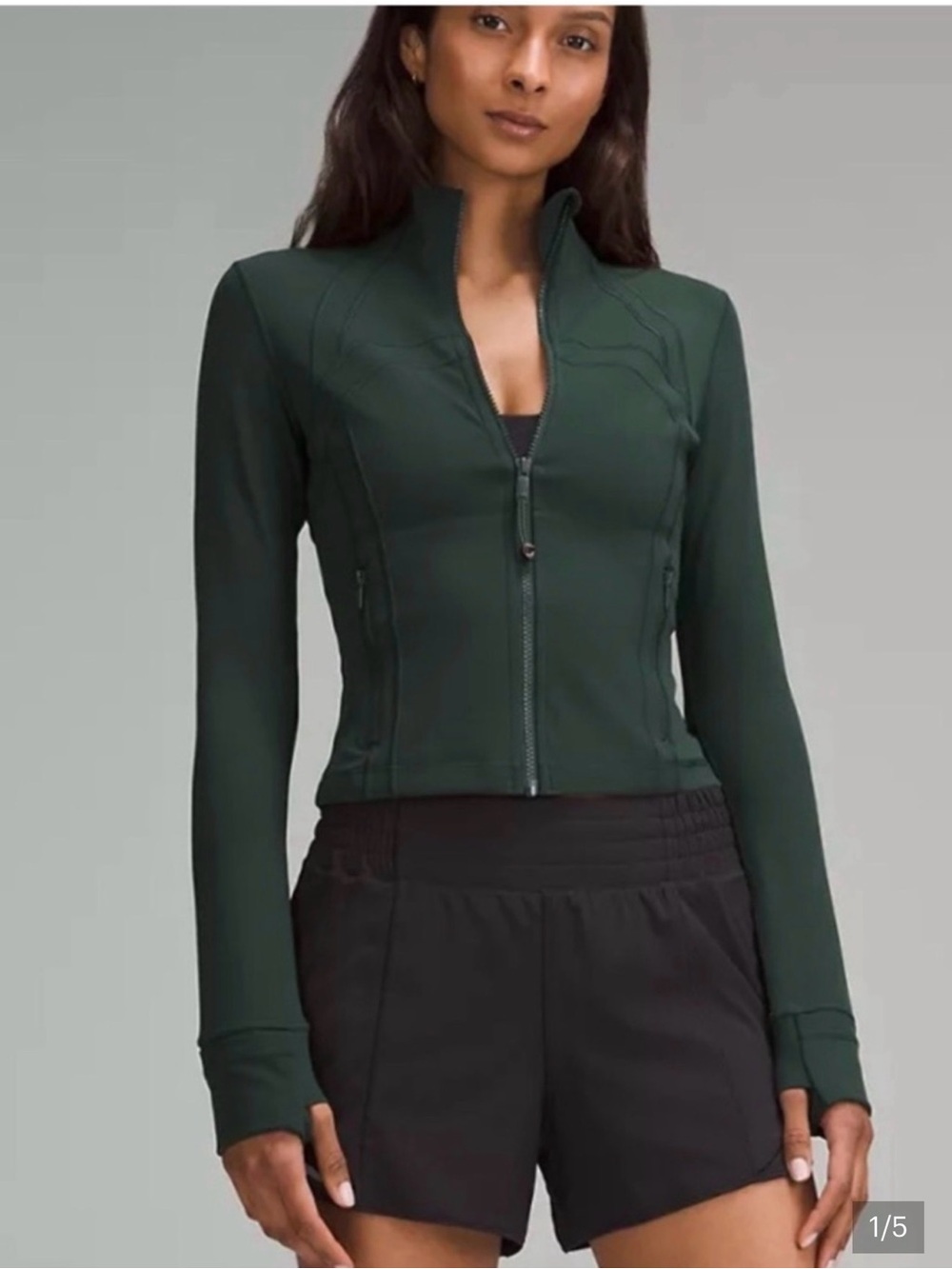 lululemon athletica Deep Forest Green Fitted Zip Jacket